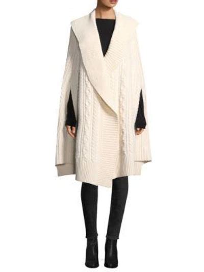 burberry cable knit wool cashmere poncho|burberry poncho.